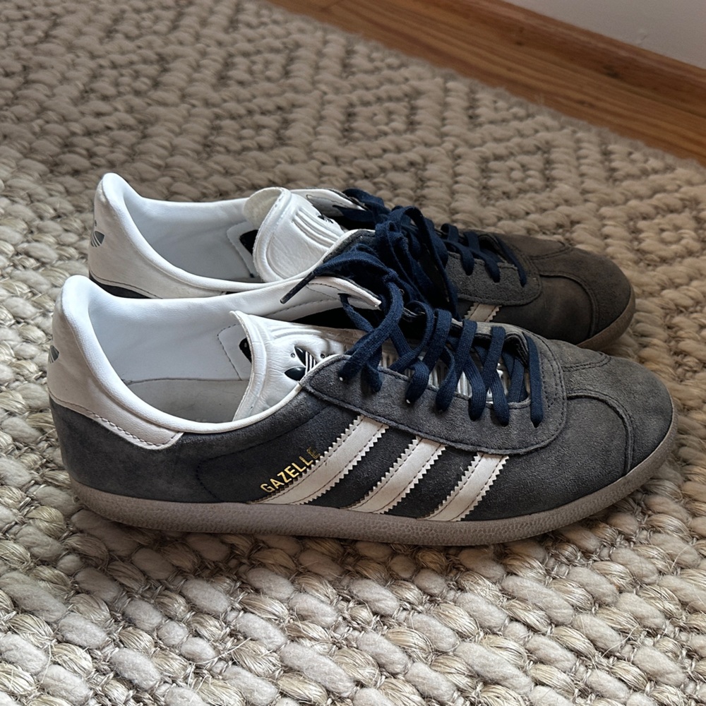 Adidas Gazelle Men's Navy and White Sneakers
